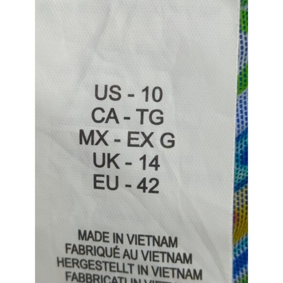 Lauren Ralph Lauren Size 10 Paisley Overlay One-Piece Swimsuit Turquoise - Picture 6 of 7